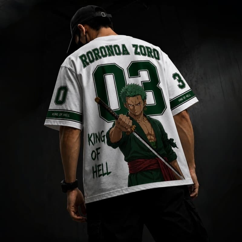 Anime Merchandise T-Shirts - One Piece Roronoa Zoro Trendy Jersey